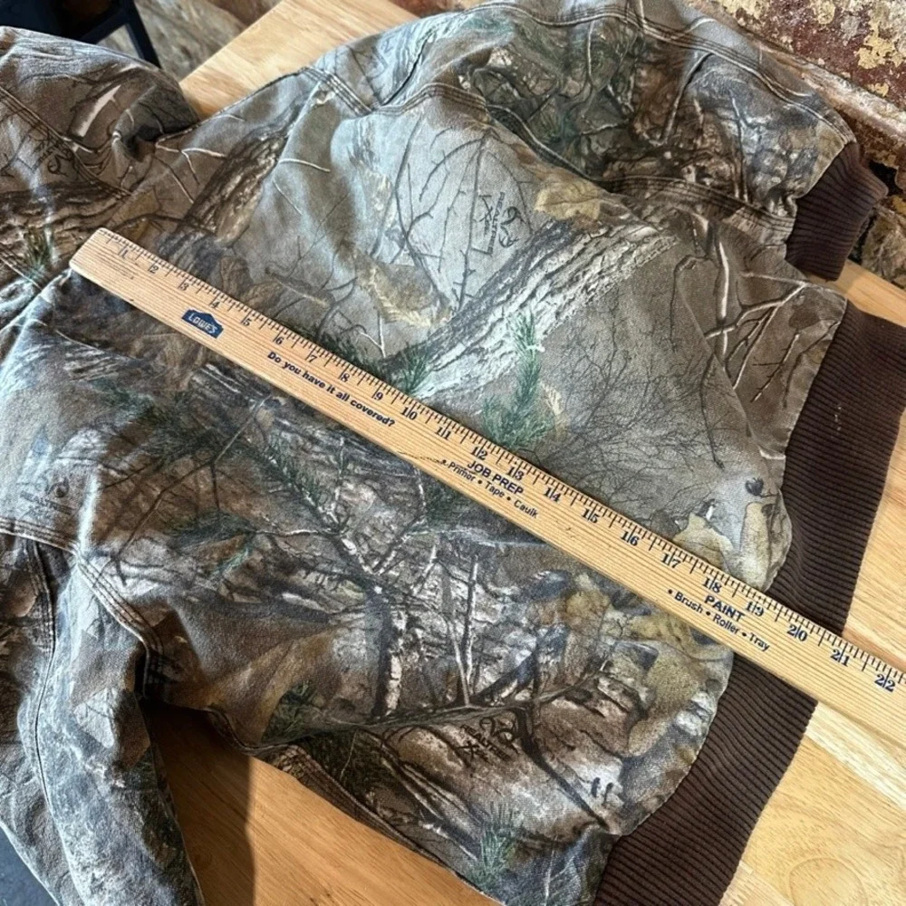 Carhartt Jacket Boys Medium 8-10 Real Tree Long Sleeve Full Zip Camouflage